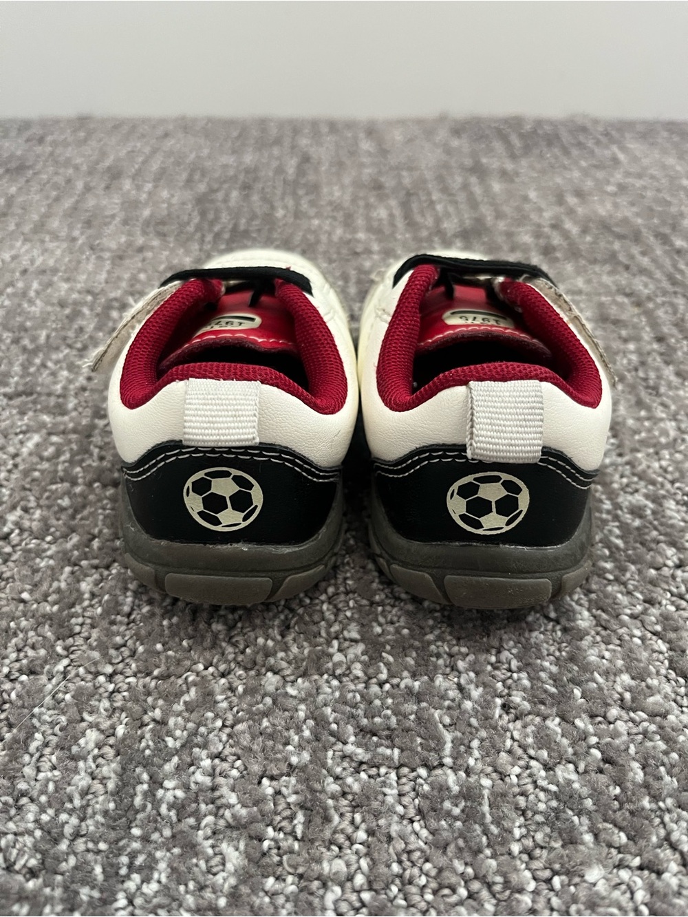 Zara Kids White and Red Athletic Soccer Sneakers